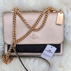 NEW COACH Brown/Metallic Gold Xbdy